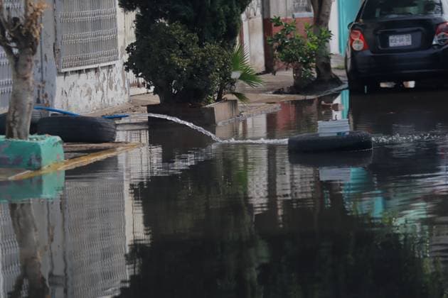 Heavy Rains Hit Mexico Causing Floods A flooded street is seen near the La Colmena pumping plant, on the border between the State of Mexico and Mexico City after the heavy rains that hit Mexico, affecting several municipalities. on June 3, 2025 in Mexico City, Mexico. (Photo by Carlos Santiago Eyepix Group) Copyright: xCarlosxSantiago xEyepixxGroupx CS_03062025_157535