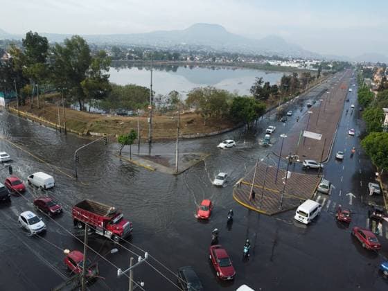 Heavy Rains Hit Mexico Causing Floods Aerial view of flooded streets near the La Colmena pumping plant, on the border between the State of Mexico and Mexico City after the heavy rains that hit Mexico, affecting several municipalities. on June 3, 2025 in Mexico City, Mexico. (Photo by Carlos Santiago Eyepix Group) Copyright: xCarlosxSantiago xEyepixxGroupx CS_03062025_157541