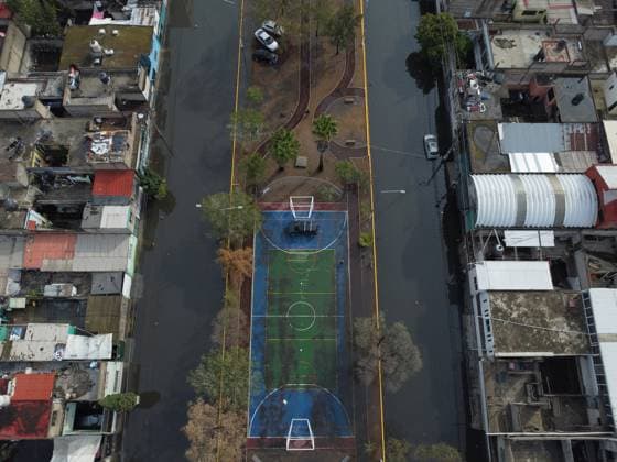 Heavy Rains Hit Mexico Causing Floods Aerial view of flooded streets near the La Colmena pumping plant, on the border between the State of Mexico and Mexico City after the heavy rains that hit Mexico, affecting several municipalities. on June 3, 2025 in Mexico City, Mexico. (Photo by Carlos Santiago Eyepix Group) Copyright: xCarlosxSantiago xEyepixxGroupx CS_03062025_157546