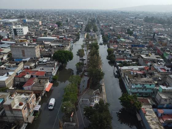 Heavy Rains Hit Mexico Causing Floods Aerial view of flooded streets near the La Colmena pumping plant, on the border between the State of Mexico and Mexico City after the heavy rains that hit Mexico, affecting several municipalities. on June 3, 2025 in Mexico City, Mexico. (Photo by Carlos Santiago Eyepix Group) Copyright: xCarlosxSantiago xEyepixxGroupx CS_03062025_157550