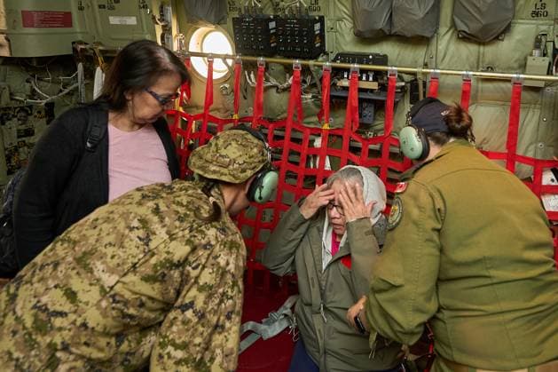 June 3, 2025, Norway House, Mb, CANADA: Members of the Royal Canadian Air Force help evacuate Abbie Duskun (seated) and her daughter Veronica Clarke as they board a C-130 Hercules aircraft in Norway House, Man., Tuesday, June 3, 2025, at the Norway House Airport as crews continue to fight wildfires in northern Manitoba. Norway House CANADA  - ZUMAc35_ 20250603_zaf_c35_061 Copyright: xDavidxLipnowskix