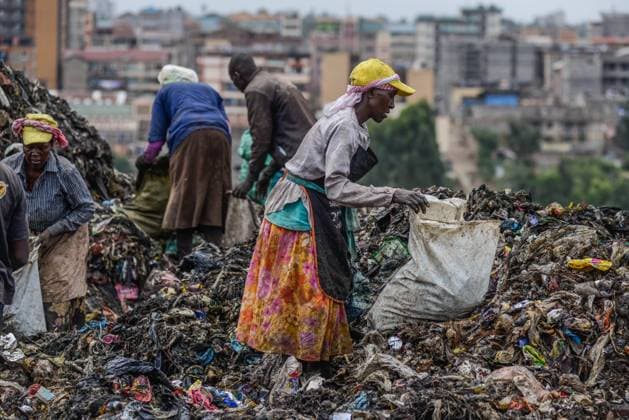 Scavenging for survival on World Environment Day in Nairobi NAIROBI, KENYA - JUNE 4: People search for recyclable materials among piles of waste at Dandora dumpsite in Nairobi, Kenya on June 4, 2025, World Environment Day. Covering approximately 30 acres, Dandora is one of Africa’s largest open landfills, receiving over 2,000 tons of garbage daily. Despite the hazardous conditions, many families rely on scavenging as their main source of income. Gerald Anderson Anadolu Nairobi Kenya. Editorial use only. Please get in touch for any other usage.  Copyright: x2025xAnadoluxGeraldxAndersonx