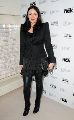 A Sparkling Night With Nick charity evening MARTINE McCUTCHEON Attending A Sparkling Night With Nick charity evening, Swarovski Crystallized Lounge, London, England, 3rd December 2009. full length black dress shoes shoulder pads jacket tiered clutch bag rubber pvc leggings buckles boots chanel CAP CAN Can Nguyen London Great Britain Copyright: xCanxNguyen CapitalxPicturesx