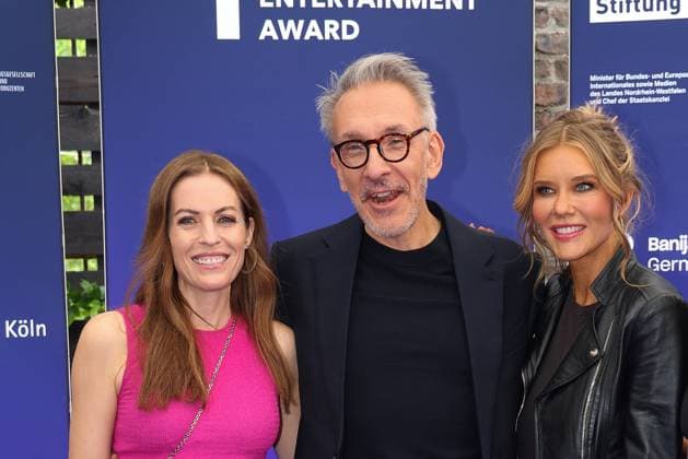 Jule Goelsdorf, Axel Kuehn and Laura Karasek at the presentation of The German Entertainment Award on 5 06 2025 at the Harbour Club in Cologne German Entertainment Award 2025 in Cologne