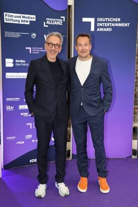 Rolf Hellgardt and Axel Kuehn at the presentation of The German Entertainment Award on 5 06 2025 at the Harbour Club in Cologne German Entertainment Award 2025 in Cologne
