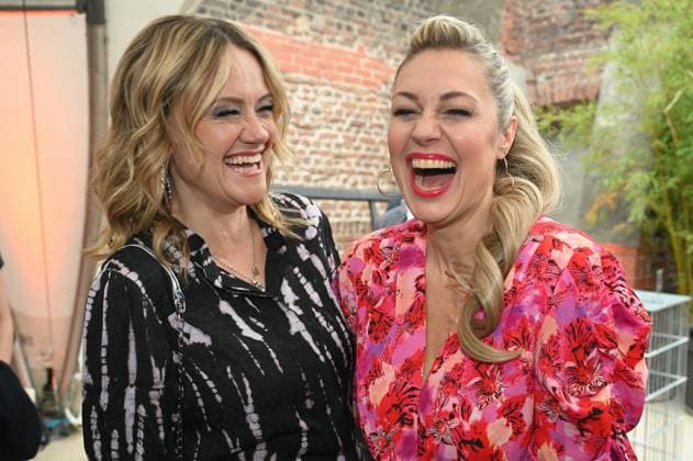 Actress Lisa Feller and Ruth Moschner , l r, attend the German Entertainment Award 2025 ceremony