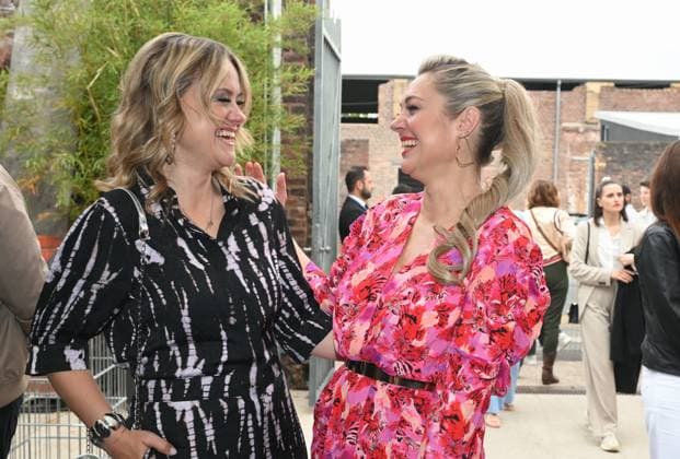 Actress Lisa Feller and Ruth Moschner , l r, attend the German Entertainment Award 2025 ceremony