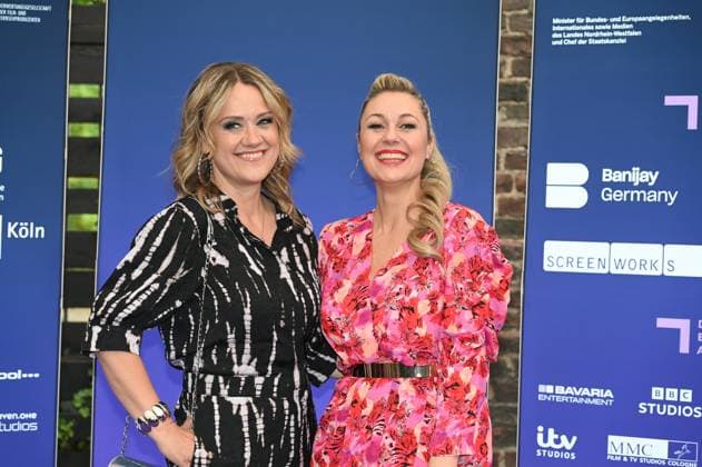 Actress Lisa Feller and Ruth Moschner , l r, attend the German Entertainment Award 2025 ceremony