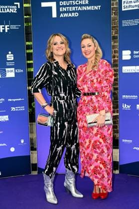 Actress Lisa Feller and Ruth Moschner , l r, attend the German Entertainment Award 2025 ceremony