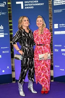 Actress Lisa Feller and Ruth Moschner , l r, attend the German Entertainment Award 2025 ceremony