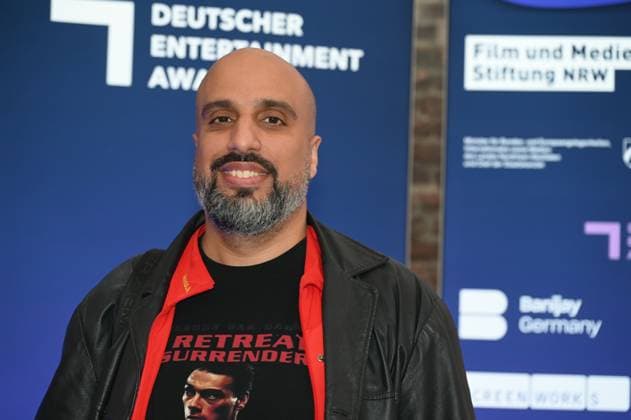 Comedian Abdelkarim, real name Abdelkarim Zemhoute, attends the German Entertainment Award 2025 ceremony