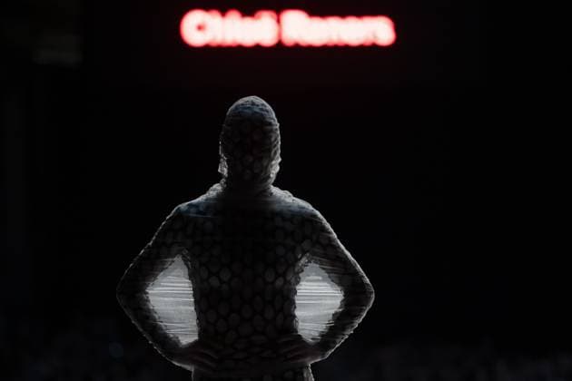 A model presents a creation from Chloe Reners during the Show 2025 end of year fashion show showcasing the creations of students from the bachelor s and master s degree of the fashion department of the Royal Academy of Fine Arts - AP Hogeschool, in Antwerp, Friday 06 June 2025.  KRISTOFxVANxACCOM 126328819