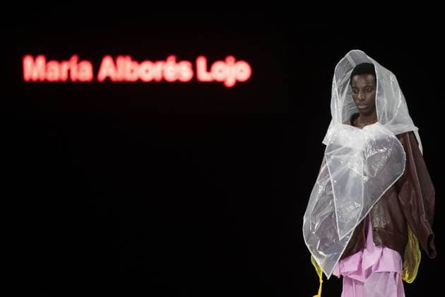 A model presents a creation from Maria Albores Lojo during the Show 2025 end of year fashion show showcasing the creations of students from the bachelor s and master s degree of the fashion department of the Royal Academy of Fine Arts - AP Hogeschool, in Antwerp, Friday 06 June 2025.  KRISTOFxVANxACCOM 126340467