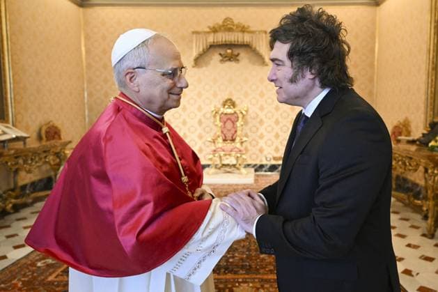 News Themen der Woche KW23 News Bilder des Tages Italy, Rome, Vatican, 07-06-2025 Pope Leo XIV receives in private audience H.E. Javier Gerardo Milei, President of the Republic of Argentina Photograph by Vatican Media Catholic Press Photo RESTRICTED TO EDITORIAL USE - NO MARKETING - NO ADVERTISING CAMPAIGNS  Copyright: x VaticanxMedia CPPx xipa-agency.netx x VaticanxMedia CPPx IPA_Agency_IPA58728730