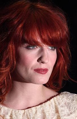 An Evening at the Sanderson FLORENCE WELCH (FLORENCE AND THE MACHINE) An Evening at the Sanderson celebrating 10 years, at the Sanderson Hotel, London, England. April 27th 2010 headshot portrait white fringe bangs hair make-up lipstick lace cream red CAP JIL Jill Mayhew London UK Great Britain Copyright: xJillxMayhew CapitalxPicturesx
