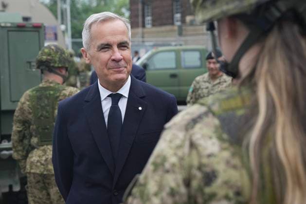 June 9, 2025, Toronto, On, Canada: Prime Minister Mark Carney visits Fort York Armoury in Toronto before making an announcement on Monday, June 9, 2025. Toronto Canada  - ZUMAc35_ 20250609_zaf_c35_027 Copyright: xChrisxYoungx