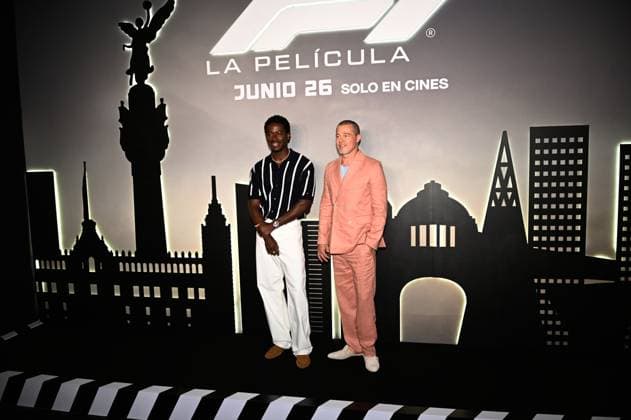 F1: The Movie Photocall Damson Idris and Brad Pitt attend Photocall for F1: The Movie at Sofitel Hotel. on June 9, 2025 in Mexico City, Mexico. (Photo by Carlos Tischler Eyepix Group) Copyright: xCarlosxTischler xEyepixxGroupx CT_09062025_124307