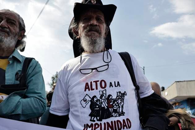 June 10, 2025, Mexico, Cdmx, Mexico: Protesters gather to commemorate the anniversary of the Halconazo or Corpus Christi massacre. This event occurred on June 10, 1971, when, on orders from the Mexican government, police, army, and plainclothes paramilitaries violently suppressed a student demonstration against the president of the time, Luis EcheverroÂa. Mexico Mexico - ZUMAp204 20250610_zip_p204_021 Copyright: xJosuexPerezx