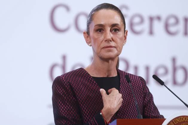 Mexican President Claudia Sheinbaum holds a press conference MEXICO CITY, MEXICO - JUNE 11: Mexican President Claudia Sheinbaum attends her daily press conference at the National Palace, in Mexico City, Mexico on June 11, 2025. Mexican President Claudia Sheinbaum denied Kristi Noem’s allegation that she encouraged violent protests in Los Angeles. Daniel Cardenas Anadolu Mexico City Mexico. Editorial use only. Please get in touch for any other usage.  Copyright: x2025xAnadoluxDanielxCardenasx