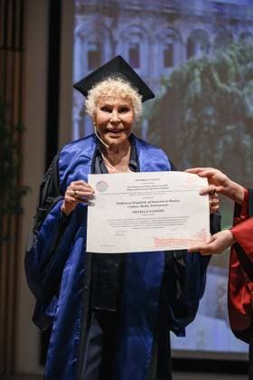 Milan, The ceremony for the awarding of the Honorary Master s Degree in Music, Cultures, Media, Performance to Ornella Vanoni from the State University of Milan. In the photo: Ornella Vanoni (Singer)  Copyright: xAlessandroxBremecx xipa-agency.netx xx IPA_Agency_IPA58926188
