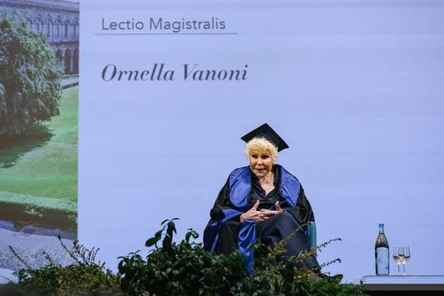Milan, The ceremony for the awarding of the Honorary Master s Degree in Music, Cultures, Media, Performance to Ornella Vanoni from the State University of Milan. In the photo: Ornella Vanoni (Singer)  Copyright: xAlessandroxBremecx xipa-agency.netx xx IPA_Agency_IPA58926266