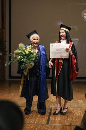 Milan, The award ceremony of the Honorary Master s Degree in Music, Cultures, Media, Performance to Ornella Vanoni from the State University of Milan. In the photo: Ornella Vanoni (Singer), Marina Brambilla (Rector)  Copyright: xAlessandroxBremecx xipa-agency.netx xx IPA_Agency_IPA58926453