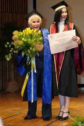 Milan, University of Studies, Awarding of the Honorary Master s Degree in Music, Culture, Media Performance to Ornella Vanoni, pictured with the rector Marina Brambilla  Copyright: xDuilioxPiaggesix xipa-agency.netx xDuilioxPiaggesix IPA_Agency_IPA58927247
