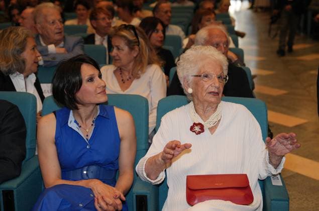 Milan, University of Studies, Awarding of the Honorary Master s Degree in Music, Culture, Media Performance to Ornella Vanoni, in the photo Liliana Segre  Copyright: xDuilioxPiaggesix xipa-agency.netx xDuilioxPiaggesix IPA_Agency_IPA58927405