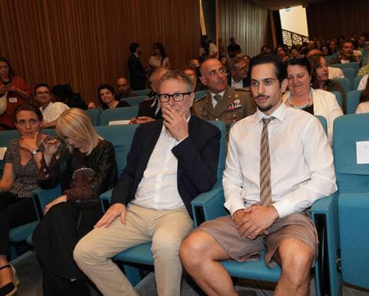 Milan, University of Studies, Awarding of the Honorary Master s Degree in Music, Culture, Media Performance to Ornella Vanoni, in the photo Fabio Fazio and Mahmood  Copyright: xDuilioxPiaggesix xipa-agency.netx xDuilioxPiaggesix IPA_Agency_IPA58927422