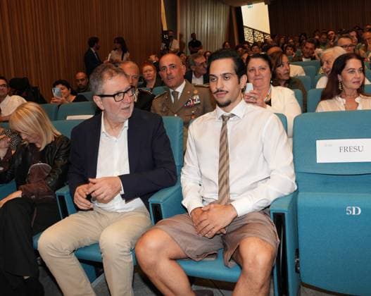 Milan, University of Studies, Awarding of the Honorary Master s Degree in Music, Culture, Media Performance to Ornella Vanoni, in the photo Fabio Fazio and Mahmood  Copyright: xDuilioxPiaggesix xipa-agency.netx xDuilioxPiaggesix IPA_Agency_IPA58927419