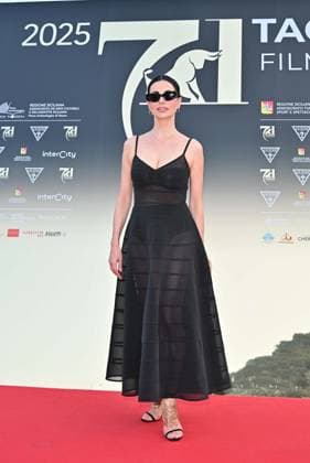 Taormina, 71st Taormina Film Festival 2025 - Day 2, Red Carpet. In the photo: Rossella Brescia  Copyright: xManuelexMangiarottix xipa-agency.netx xMangiarottix xD avanzox IPA_Agency_IPA58940860