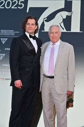 Taormina, 71st Taormina Film Festival 2025 - Day 2, Red Carpet. Pictured: Henry Cavill, Charles Roven  Copyright: xManuelexMangiarottix xipa-agency.netx xMangiarottix xD avanzox IPA_Agency_IPA58940935