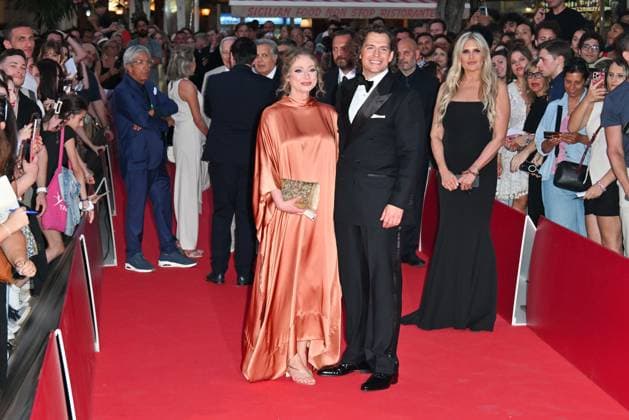 Taormina, 71st Taormina Film Festival 2025 - Day 2, Red Carpet. Pictured: Henry Cavill, Natalie Viscuso  Copyright: xManuelexMangiarottix xipa-agency.netx xMangiarottix xD avanzox IPA_Agency_IPA58941022