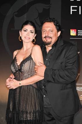 Taormina, 71st Taormina Film Festival 2025 - Day 2, Red Carpet. In the photo: Flora Canto, Enrico Brignano  Copyright: xManuelexMangiarottix xipa-agency.netx xMangiarottix xD avanzox IPA_Agency_IPA58941458