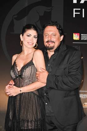 Taormina, 71st Taormina Film Festival 2025 - Day 2, Red Carpet. In the photo: Flora Canto, Enrico Brignano  Copyright: xManuelexMangiarottix xipa-agency.netx xMangiarottix xD avanzox IPA_Agency_IPA58941461