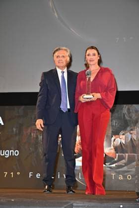 Taormina, 71st Taormina Film Festival 2025 - Day 2, Awards Ceremony. In the photo: Luisa Ranieri  Copyright: xManuelexMangiarottix xipa-agency.netx xMangiarottix xD avanzox IPA_Agency_IPA58941754