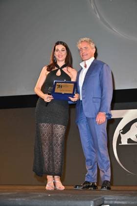 Taormina, 71st Taormina Film Festival 2025 - Day 2, Awards Ceremony. In the photo: Donatella Finocchiaro  Copyright: xManuelexMangiarottix xipa-agency.netx xMangiarottix xD avanzox IPA_Agency_IPA58941822