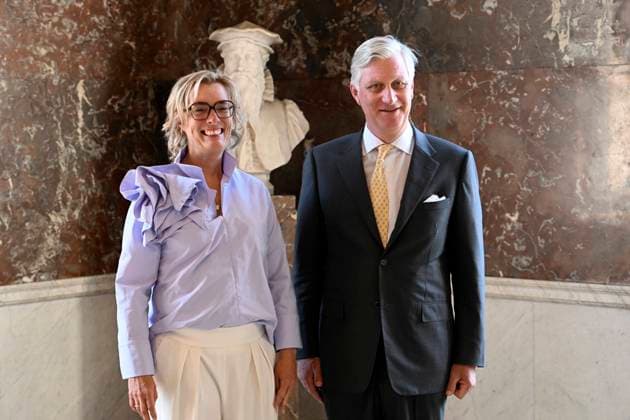 Presentation Of The 2025 Francqui Prize BRUSSELS, BELGIUM - JUNE 12 : King Philippe presents the Francqui 2025 Prize in Human Sciences to Professor Ine Van Hoyweghen of the Katholieke Universiteit Leuven, at the Palais des Académies in Brussels. Professor Ine Van Hoyweghen receives this prize for her interdisciplinary work on the social and ethical dimensions of biomedical sciences and technological innovation..on June 12, 2025 in Brussels, Belgium, 12 06 2025 Brussels Belgium  Copyright: xBertxVanxDenxBrouckex