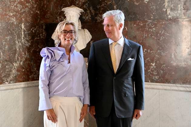 Presentation Of The 2025 Francqui Prize BRUSSELS, BELGIUM - JUNE 12 : King Philippe presents the Francqui 2025 Prize in Human Sciences to Professor Ine Van Hoyweghen of the Katholieke Universiteit Leuven, at the Palais des Académies in Brussels. Professor Ine Van Hoyweghen receives this prize for her interdisciplinary work on the social and ethical dimensions of biomedical sciences and technological innovation..on June 12, 2025 in Brussels, Belgium, 12 06 2025 Brussels Belgium  Copyright: xBertxVanxDenxBrouckex