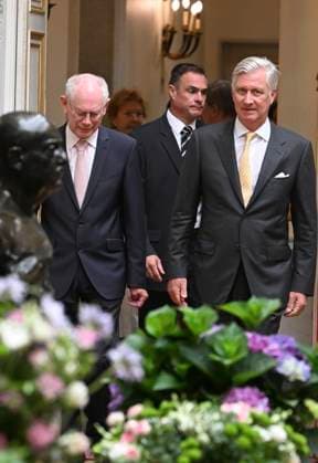 Presentation Of The 2025 Francqui Prize BRUSSELS, BELGIUM - JUNE 12 : King Philippe and , Count Herman Van Rompuy (President of the Francqui Foundation) presents the Francqui 2025 Prize in Human Sciences at the Palais des Académies in Brussels..on June 12, 2025 in Brussels, Belgium, 12 06 2025 Brussels Belgium  Copyright: xBertxVanxDenxBrouckex