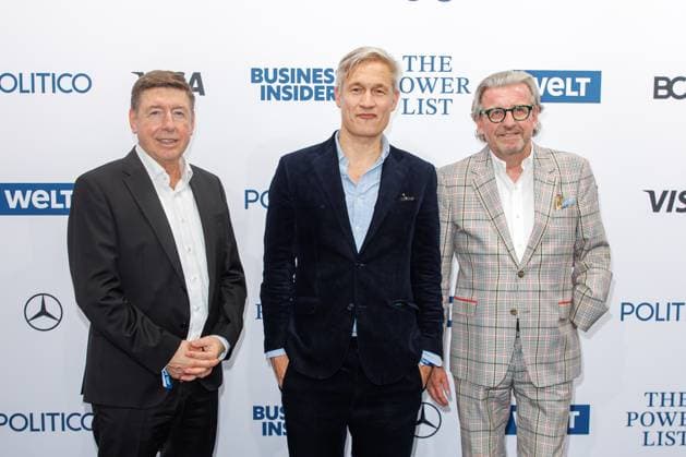 Award The Power List Germany s Top 50 Thomas Schulz, Ulf Poschardt and Stefan Wolf at The Power List Germany s Top 50 at the Sphere restaurant in the TV tower on 05 06 2025 in Berlin Copyright: xEventpressxKochanx