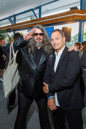 Award The Power List Germany s Top 50 Jonathan Meese and Dieter Nuhr at The Power List Germany s Top 50 at the Sphere restaurant in the TV tower on 05 06 2025 in Berlin Copyright: xEventpressxKochanx