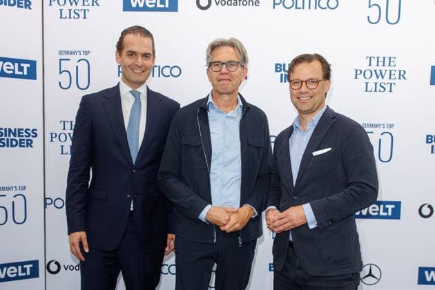 Award The Power List Germany s Top 50 Claudius Senst, Marcel de Groot and Michael Jungwirth at The Power List Germany s Top 50 at the Sphere restaurant in the TV tower on 05 06 2025 in Berlin Copyright: xEventpressxKochanx