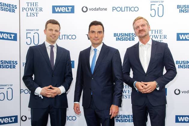 Award The Power List Germany s Top 50 Moritz Seyffart, Jan Philipp Burgard and Gordon Repinski at The Power List Germany s Top 50 at the Sphere restaurant in the TV tower on 05 06 2025 in Berlin Copyright: xEventpressxKochanx