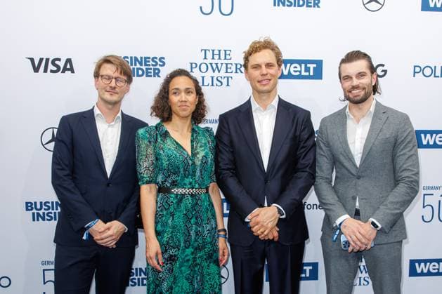 Award The Power List Germany s Top 50 Nicole Büttner, Erik Podzuweit and Dominik Krzysztofek at The Power List Germany s Top 50 at the Sphere restaurant in the TV tower on 05 06 2025 in Berlin Copyright: xEventpressxKochanx