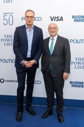 Award The Power List Germany s Top 50 Peter Würtenberger and Rolf Buch at The Power List Germany s Top 50 at the Sphere restaurant in the TV tower on 05 06 2025 in Berlin Copyright: xEventpressxKochanx