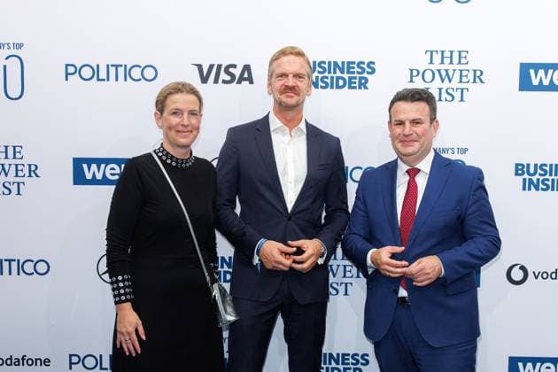 Award The Power List Germany s Top 50 Franziska Pommer, Gordon Repinski and Hubertus Heil at The Power List Germany s Top 50 at the Sphere restaurant in the TV tower on 05 06 2025 in Berlin Copyright: xEventpressxKochanx