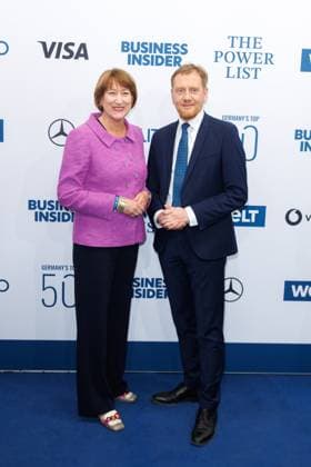 Award The Power List Germany s Top 50 Hildegard Müller and Michael Kretschmer at The Power List Germany s Top 50 in the Sphere restaurant in the television tower on 05 06 2025 in Berlin Copyright: xEventpressxKochanx
