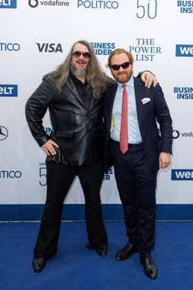 Award The Power List Germany s Top 50 Jonathan Meese and Cecil von Busse at The Power List Germany s Top 50 at the Sphere restaurant in the television tower on 05 06 2025 in Berlin Copyright: xEventpressxKochanx