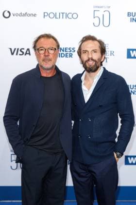 Award The Power List Germany s Top 50 Sebastian Koch and Quirin Berg at The Power List Germany s Top 50 in the Sphere restaurant in the TV tower on 05 06 2025 in Berlin Copyright: xEventpressxKochanx